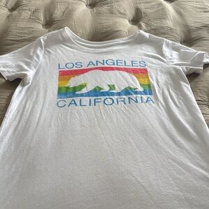 White Los Angeles California Graphic T-Shirt